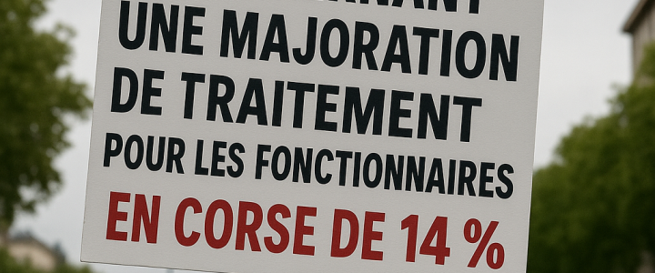 AD Corse revendication majoration detraitement de 14 %