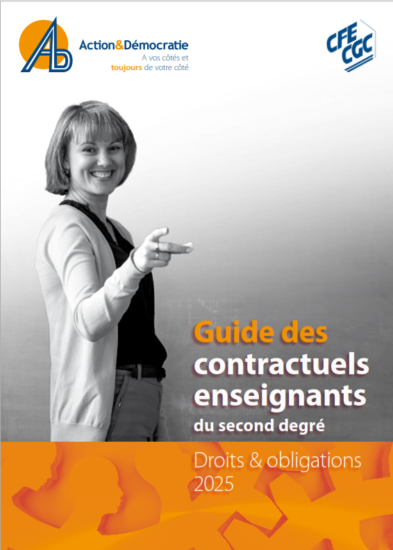 Couverture Guide des contractuels enseignants du second degré 2025