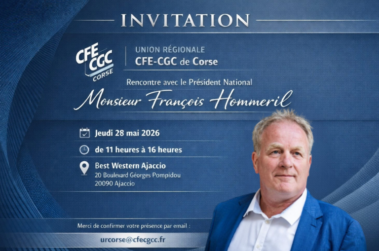 CARTON D'INVITATION - Rencontre avec le président national CFE-CGC