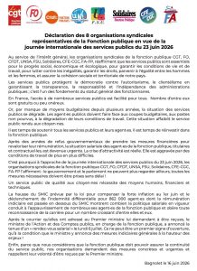 Communiqués 2 Declaration des 8 organisations syndicales representtives FP